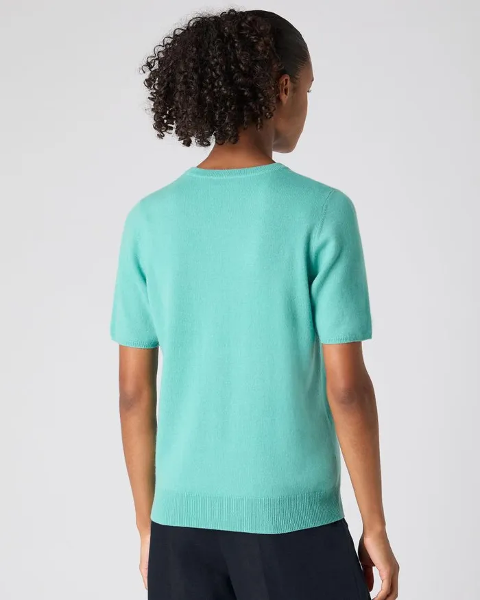 NPeal Tops and Tshirts Women Milly Classic Cashmere TShirt Opal Green
