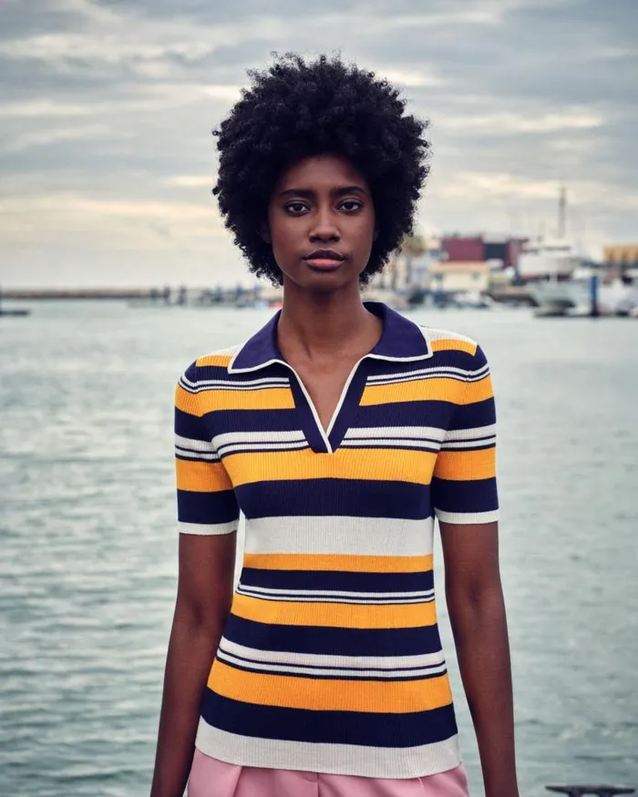 NPeal Tops and Tshirts Women Stripe Short Sleeve T Shirt Multi