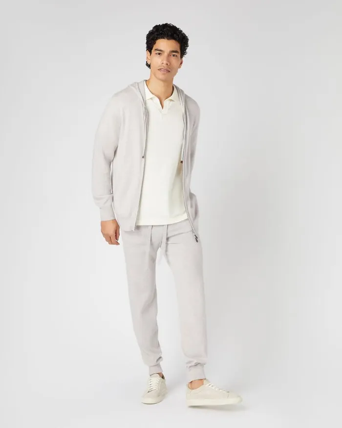 NPeal Trousers Men Brompton Cashmere Jogger Pebble Grey