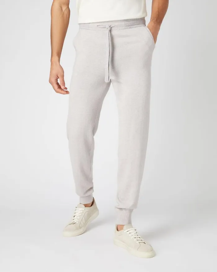 NPeal Trousers Men Brompton Cashmere Jogger Pebble Grey