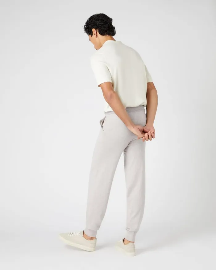 NPeal Trousers Men Brompton Cashmere Jogger Pebble Grey