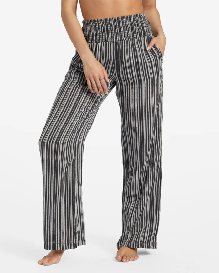 New Waves 2 Elastic Waist Pants Black Multi 2 Women Billabong Pants
