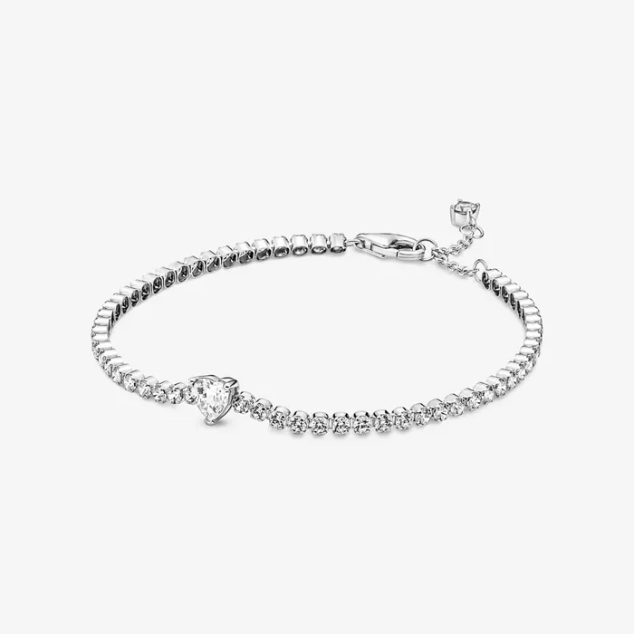 Noncharm Bracelets Women Pandora Sparkling Heart Tennis Bracelet