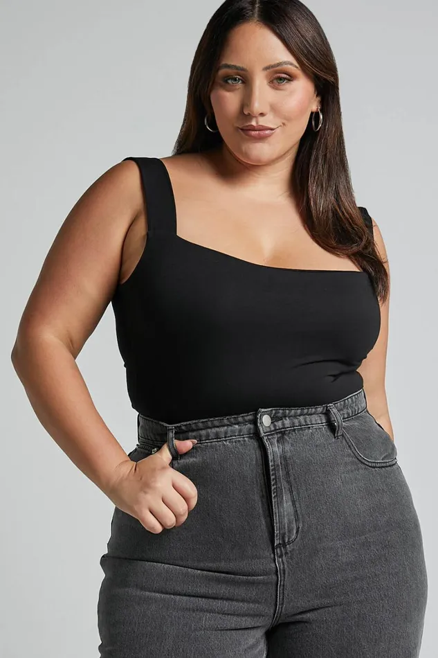 Off My Back Bodysuit 8211 Square Neck Bodysuit In Black Women Showpo Basics