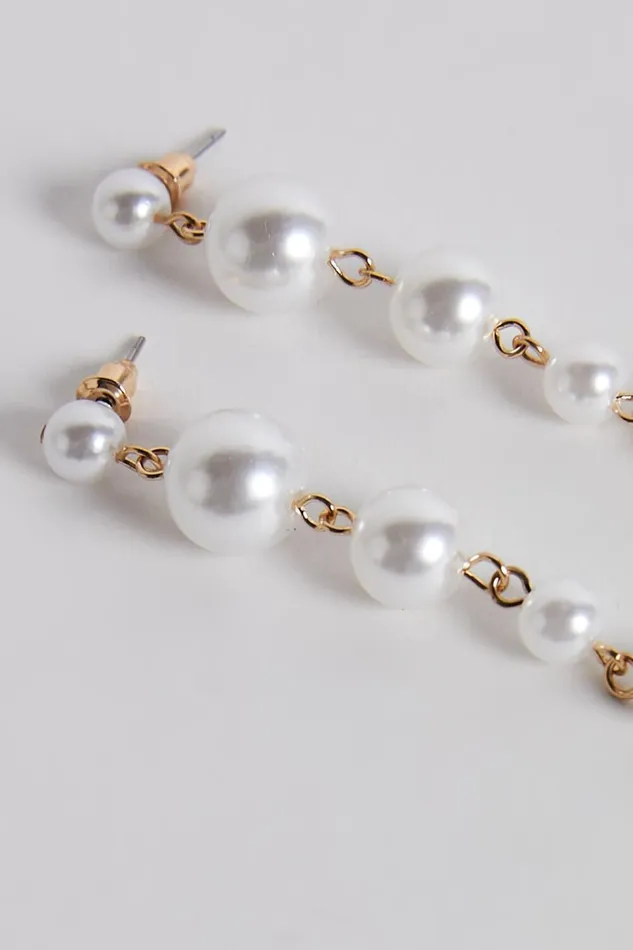 Oidessa Pearl Drop Earrings In Gold Pearl Women Showpo Earrings