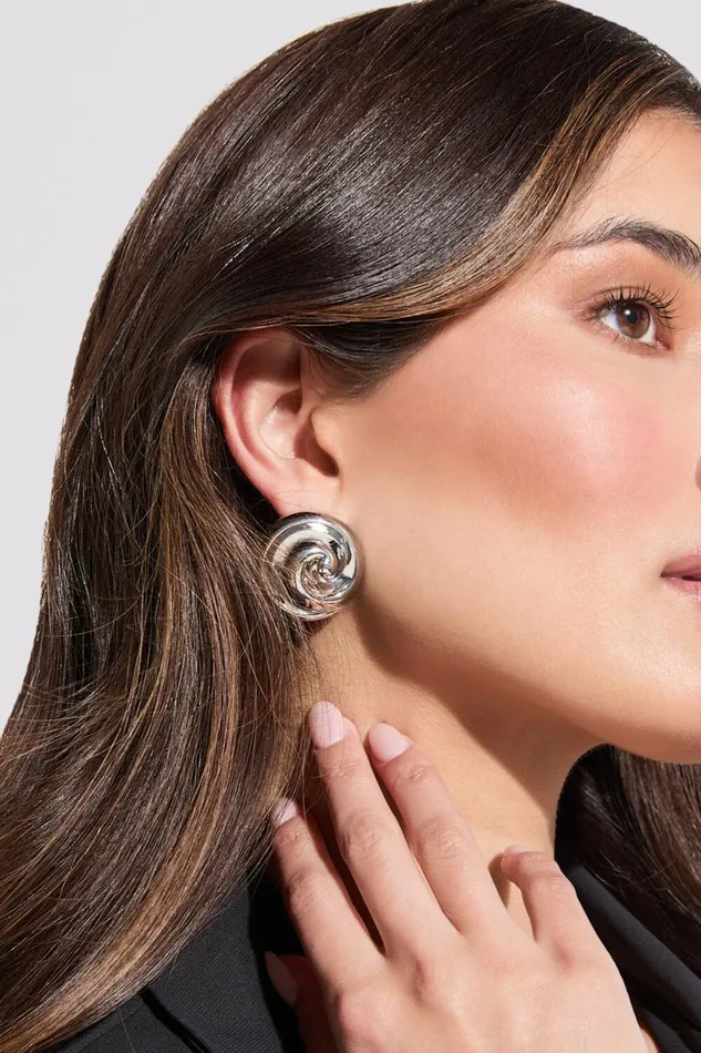 Olenna Earrings 8211 Swirl Detail Earrings In Silver Women Showpo Earrings