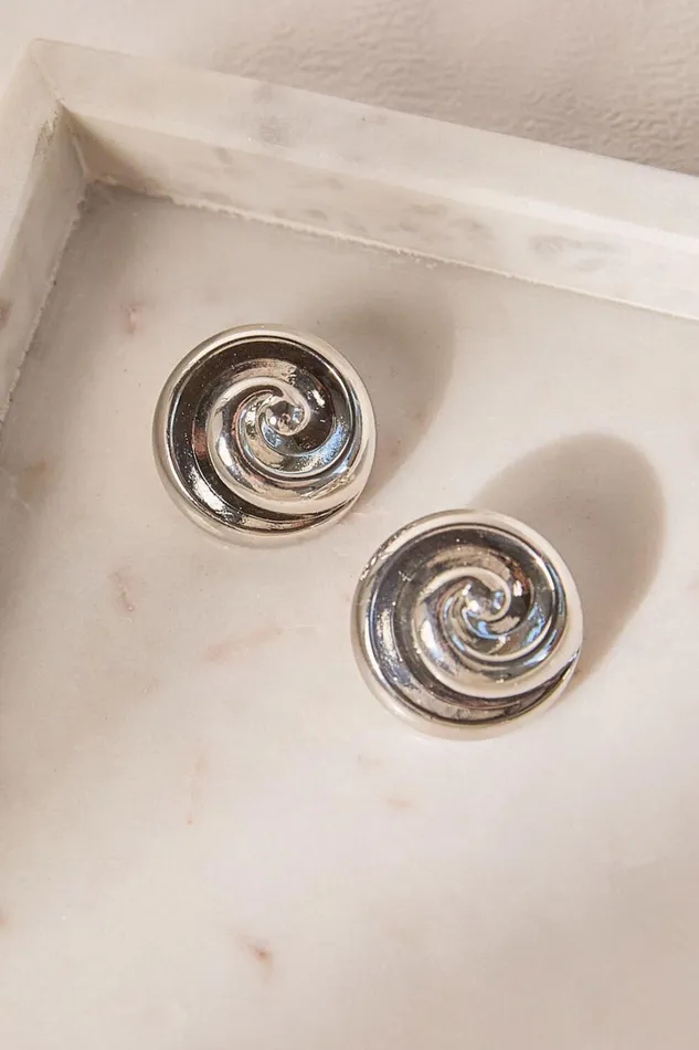 Olenna Earrings 8211 Swirl Detail Earrings In Silver Women Showpo Earrings