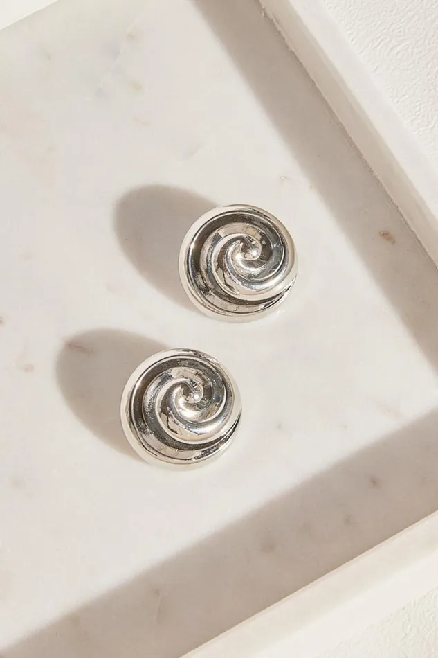 Olenna Earrings 8211 Swirl Detail Earrings In Silver Women Showpo Earrings
