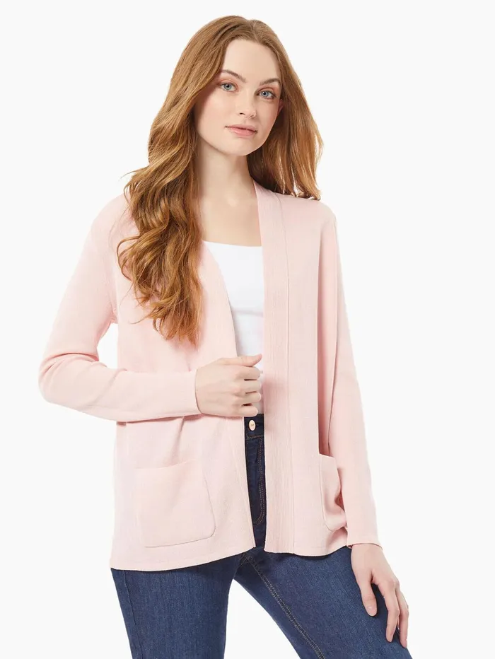 Open Front Cardigan With Pockets Women Jones New York Sweaters and Cardigans Open Front Cardigan With Pockets Women Jones New York Sweaters and Cardigans