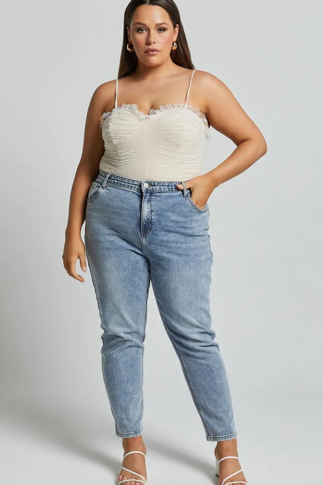 Out Of Patience Bodysuit 8211 Mesh Spot Bodysuit In White Women Showpo Curve Clothes