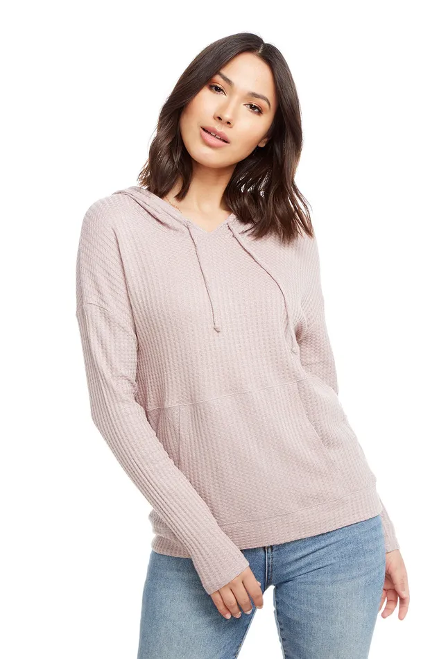 Outerwear Thermal Long Sleeve Drop Shoulder Kanga Pocket Pullover Hoodie 8211 Chaser Brand Womens Outerwear Thermal Long Sleeve Drop Shoulder Kanga Pocket Pullover Hoodie 8211 Chaser Brand Womens