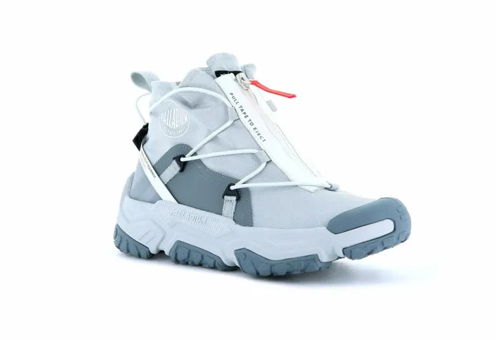 Palladium OffGrid Hi Zip Waterproof Glacier Grey Kids Sneakers