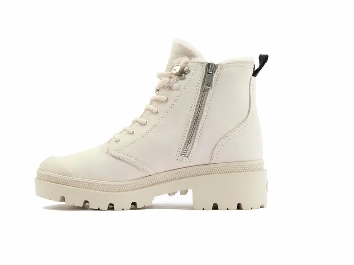 Palladium Pallabase Nubuck Zip Wl Whitecap Grey Women Boots