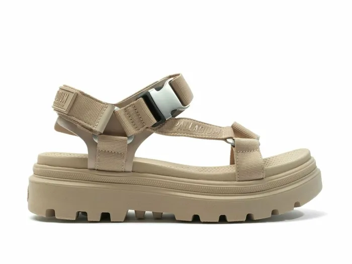 Palladium Pallacruise Strap Beige Tan Women Sandals