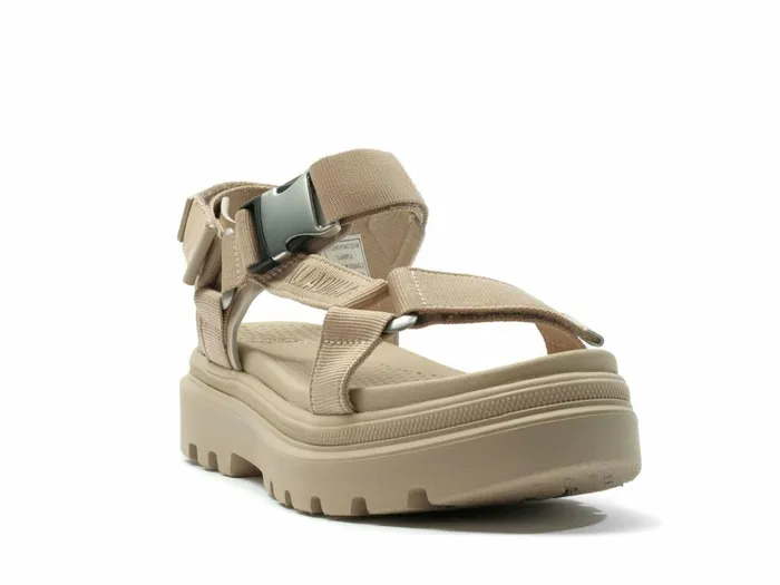 Palladium Pallacruise Strap Beige Tan Women Sandals