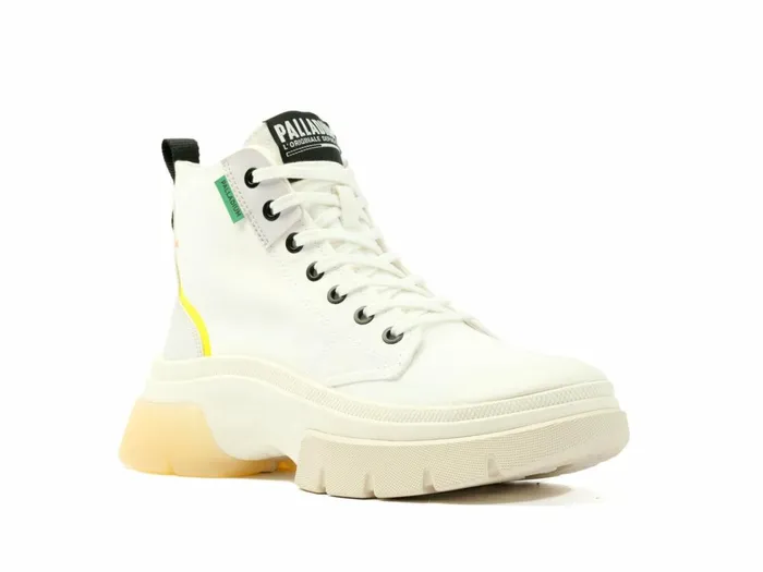 Palladium Pallawave Mid Metro Star White Women Boots