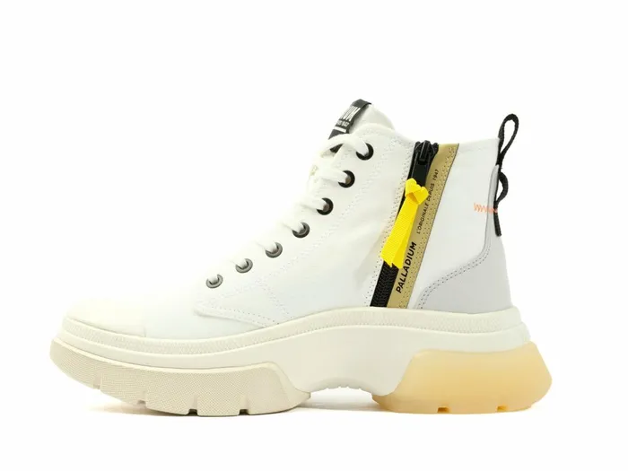 Palladium Pallawave Mid Metro Star White Women Boots