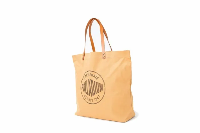 Palladium Round Logo Tote Bag Camel Women Bags
