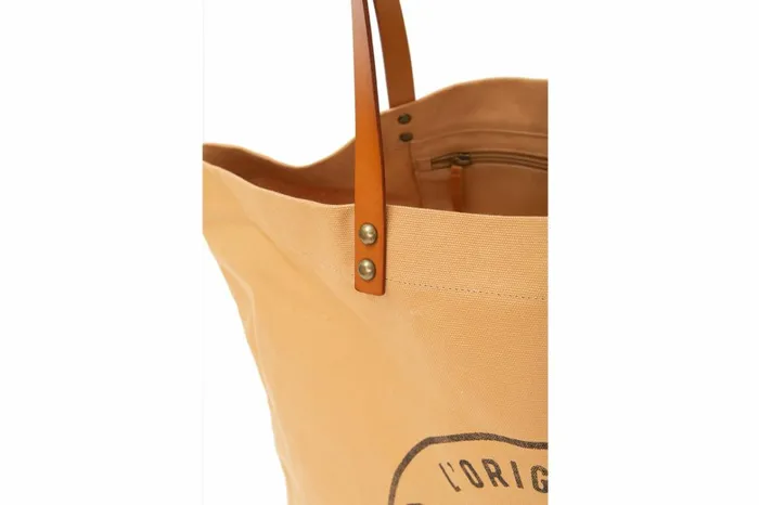 Palladium Round Logo Tote Bag Camel Women Bags