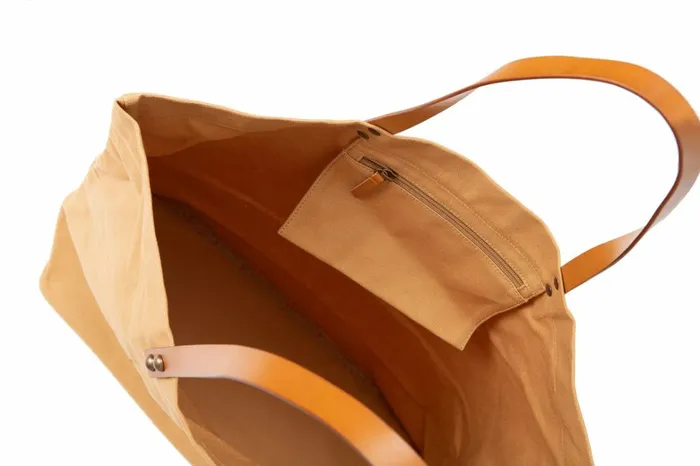 Palladium Round Logo Tote Bag Camel Women Bags