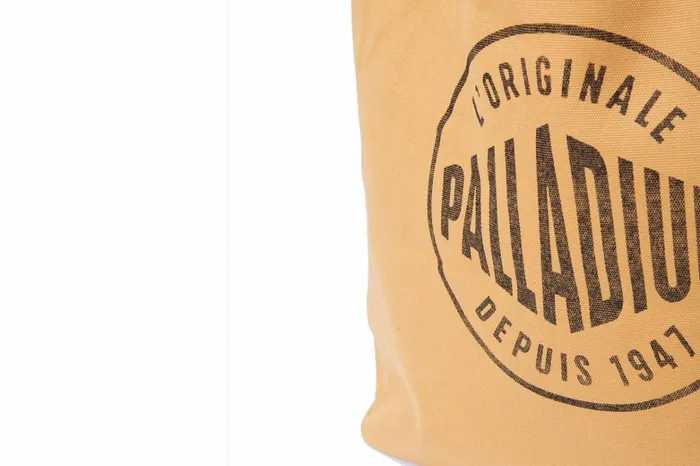 Palladium Round Logo Tote Bag Camel Women Bags