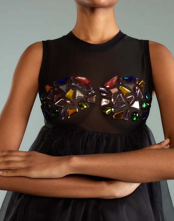 Party Shop Women Cynthia Rowley Jewel Cascade Peplum Dress