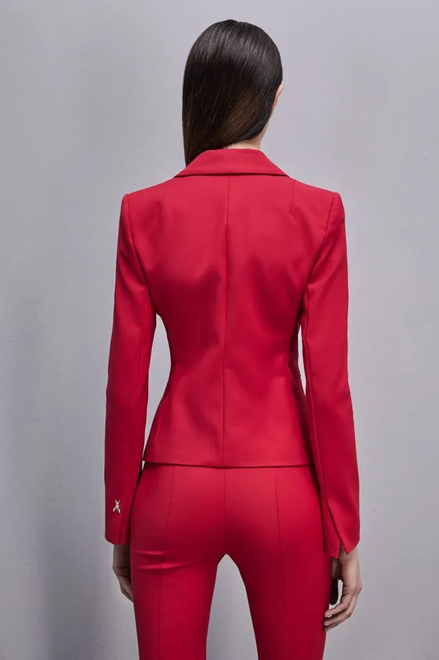Patrizia Pepe 2button Slim Jacket Red Red Heart Apparel Blazers