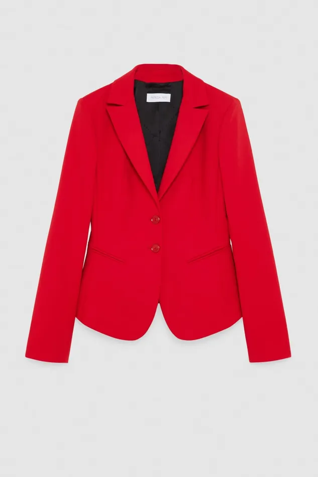 Patrizia Pepe 2button Slim Jacket Red Red Heart Apparel Blazers