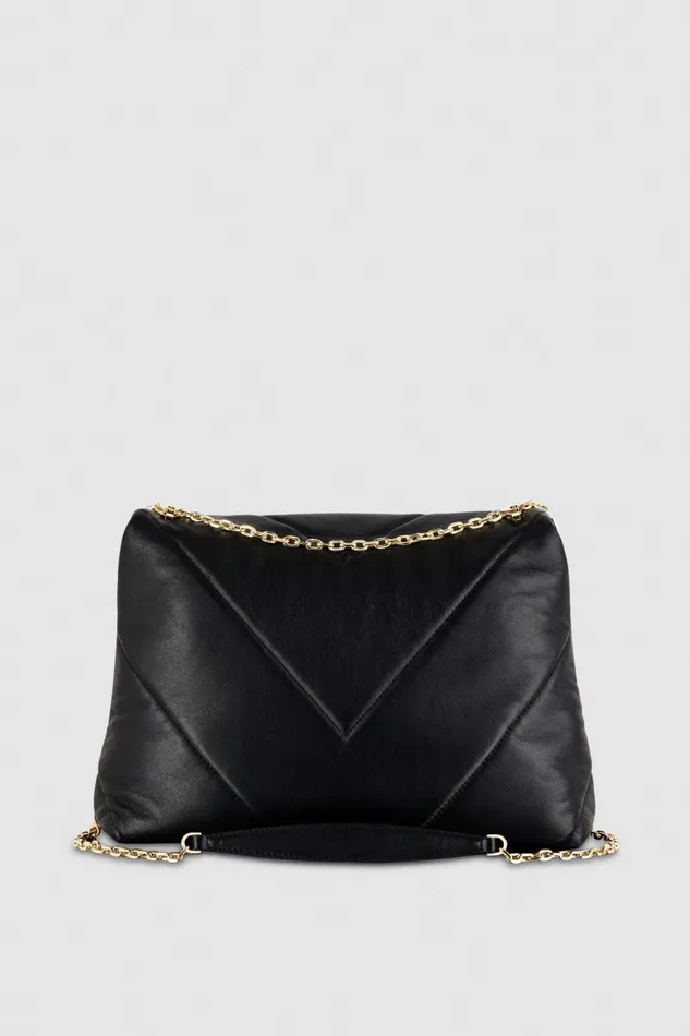 Patrizia Pepe Black Padded Fly Crossbody Bag Nero Bags Crossbodys
