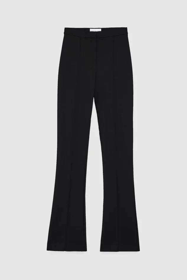 Patrizia Pepe Black Slim Flare Pants Nero Apparel Flared