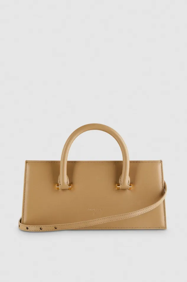 Patrizia Pepe Brown Leather Fly Bamby Bag Winter Sand Bags Handbags