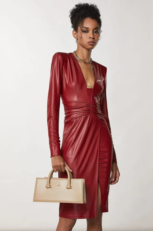Patrizia Pepe Brown Leather Fly Bamby Bag Winter Sand Bags Handbags