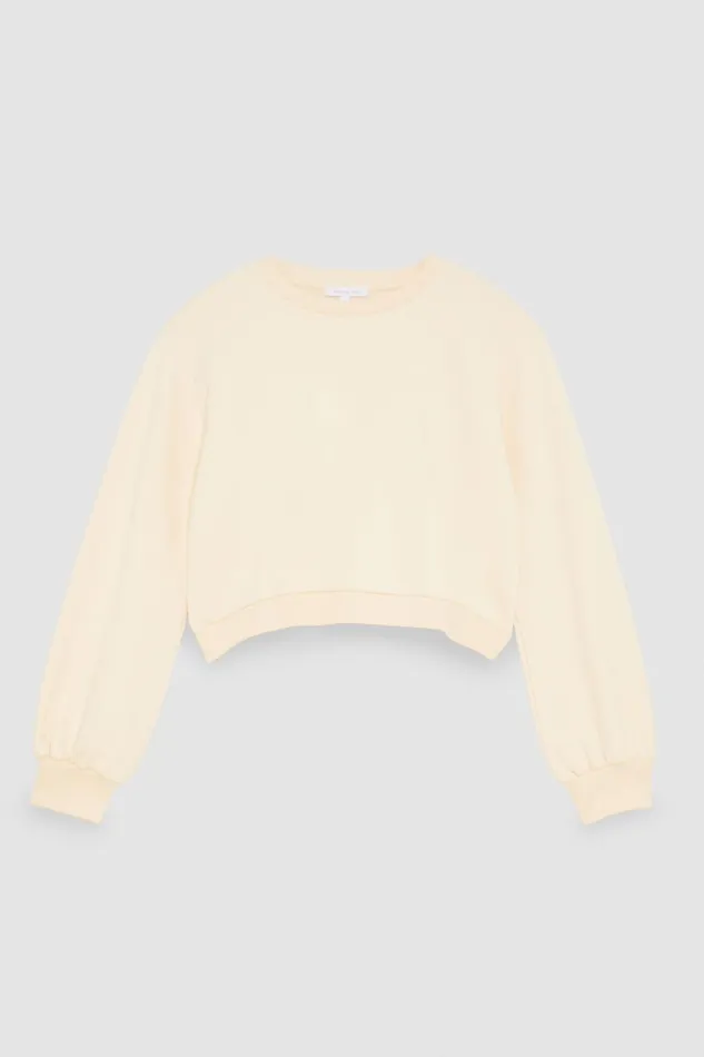 Patrizia Pepe Cotton Sweatshirt With Print Beige Ivory Skin Apparel Tops