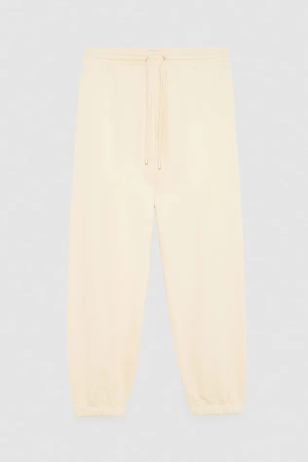 Patrizia Pepe Fleece Jogger Pants Beige Ivory Skin Apparel Joggers