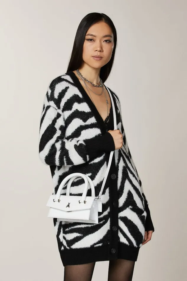 Patrizia Pepe Fly Bamby Croco White White Croco Bags Handbags
