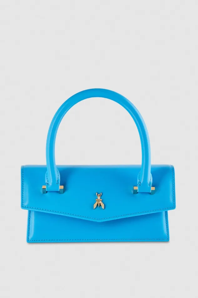 Patrizia Pepe Fly Bamby Shoulder Bag With Handles Light Blue Summer Tourquoise Bags Handbags