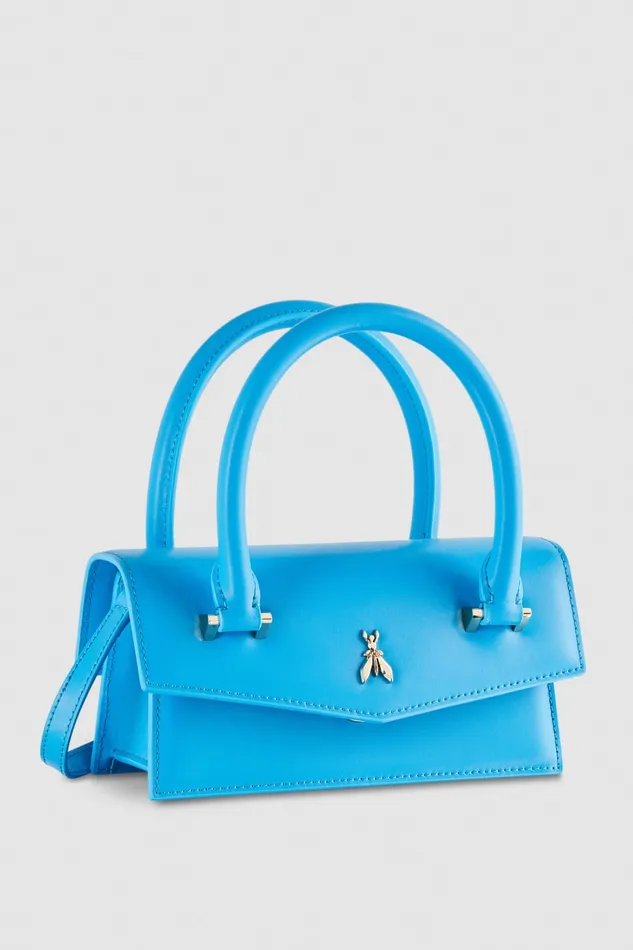 Patrizia Pepe Fly Bamby Shoulder Bag With Handles Light Blue Summer Tourquoise Bags Handbags
