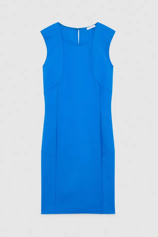 Patrizia Pepe Midi Sheath Dress Blue Blue Soul Apparel Midi