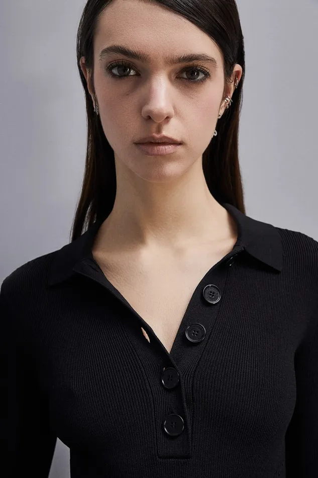 Patrizia Pepe Mini Bodycon Dress In Viscose Black Nero Apparel Mini