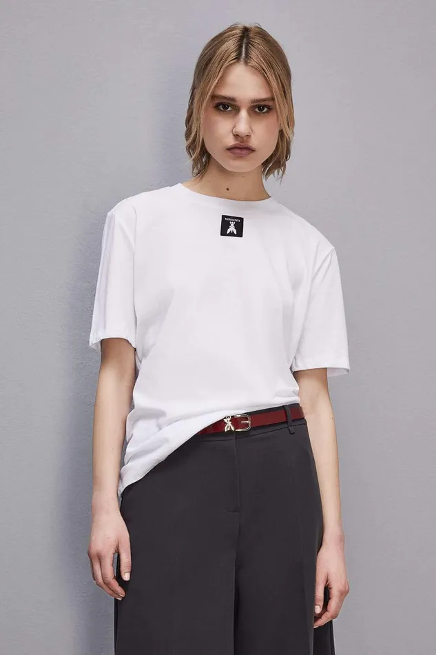 Patrizia Pepe Organic Cotton Tshirt White Bianco Ottico Apparel TShirts
