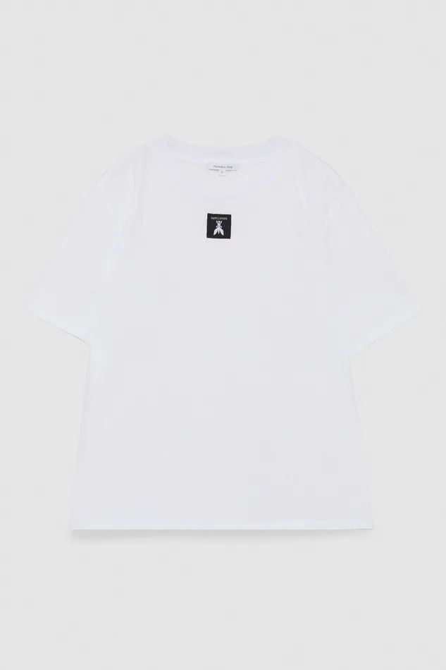 Patrizia Pepe Organic Cotton Tshirt White Bianco Ottico Apparel TShirts