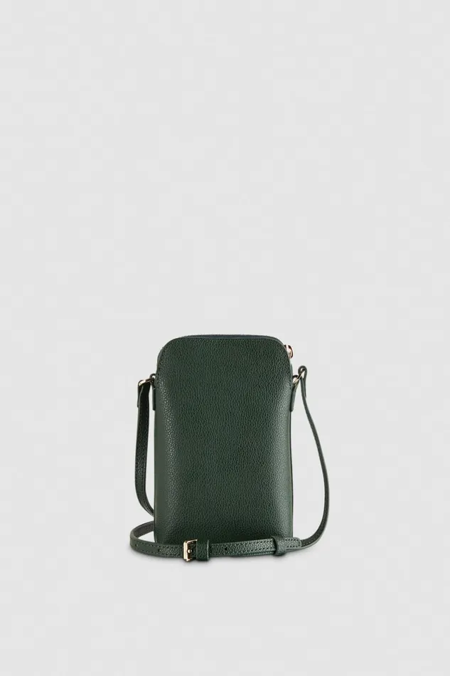 Patrizia Pepe Phone Holder With Shoulder Strap Green Tuscany Green Accessories Crossbodys