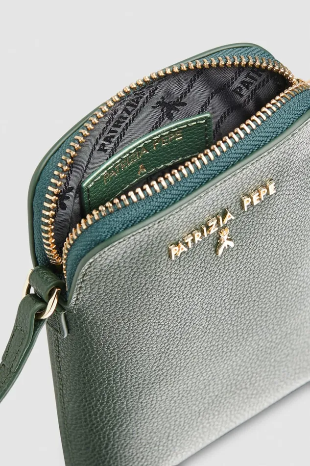 Patrizia Pepe Phone Holder With Shoulder Strap Green Tuscany Green Accessories Crossbodys