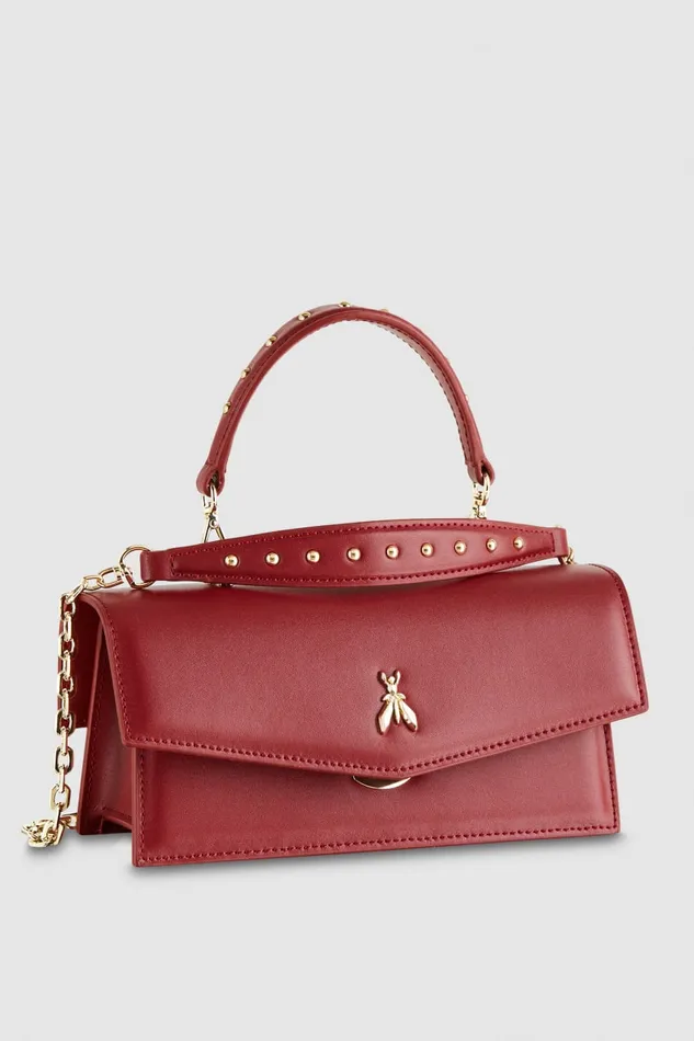 Patrizia Pepe Red Leather Fly Bamby Bag Martian Red Bags Handbags