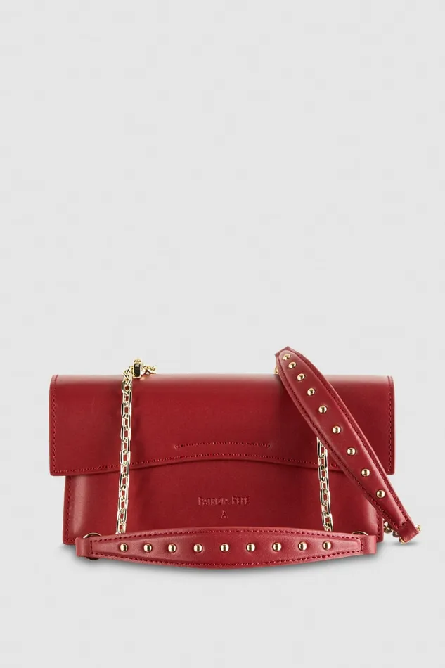 Patrizia Pepe Red Leather Fly Bamby Bag Martian Red Bags Handbags