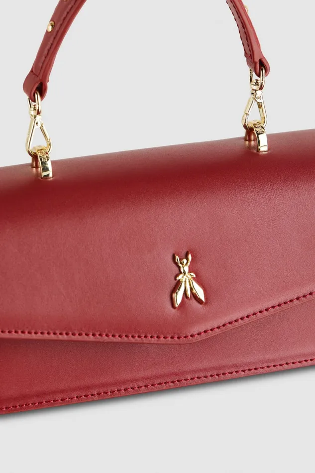 Patrizia Pepe Red Leather Fly Bamby Bag Martian Red Bags Handbags