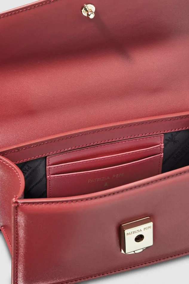 Patrizia Pepe Red Leather Fly Bamby Bag Martian Red Bags Handbags