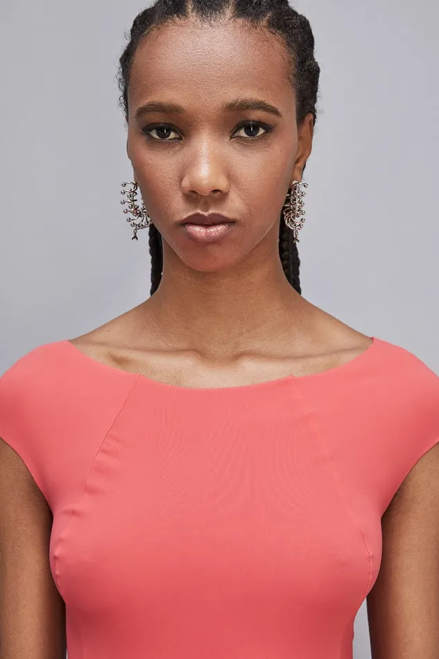 Patrizia Pepe Short Sheath Dress Pink Hybrid Rose Apparel Mini