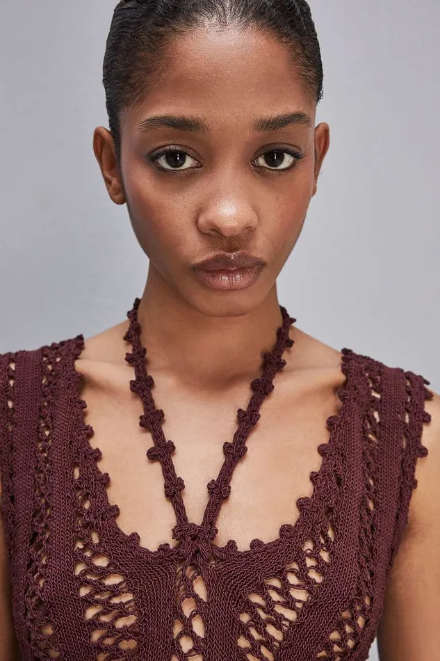Patrizia Pepe Slim Fit Top In Cotton Blend Purple Dark Plum Apparel Tops