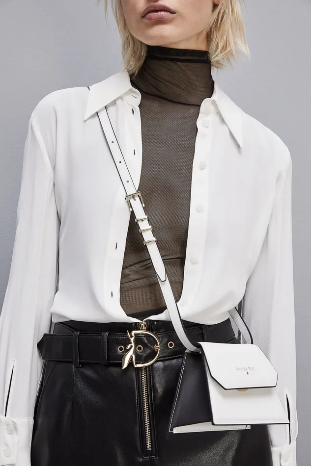 Patrizia Pepe Small Astral Bag Black Whiteblack Bags Clutches